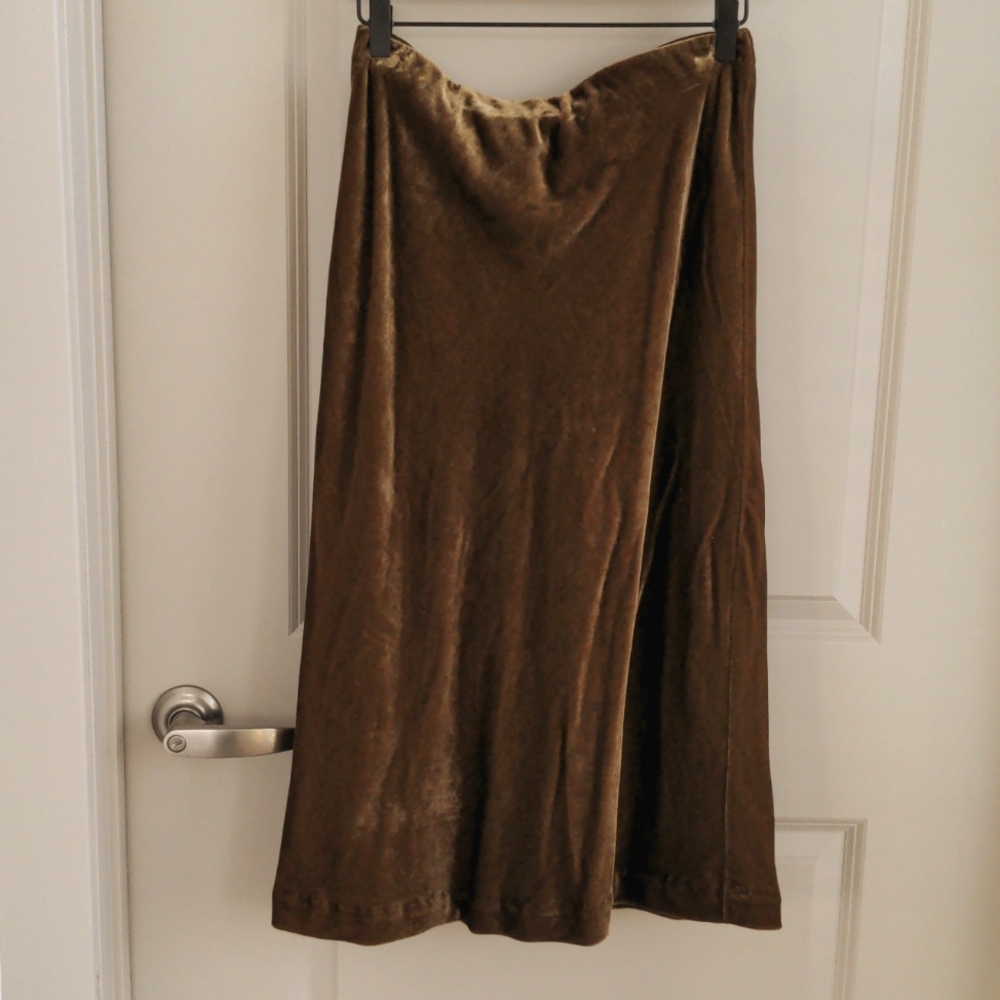 Anthropologie Maeve velvet midi skirt xs